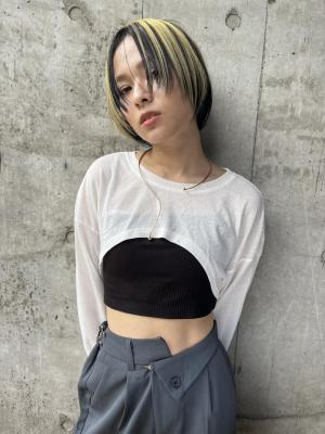 イヤリングカラー　インナーカラー　ハイライト