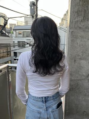 レイヤーカット　透明感カラー　ハイライト