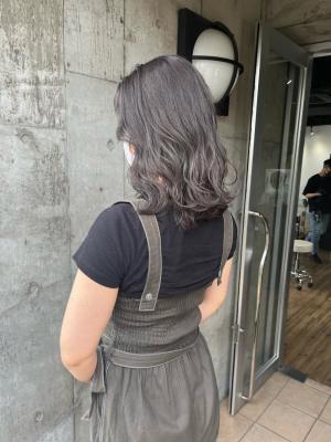 レイヤーカット　透明感カラー　ハイライト