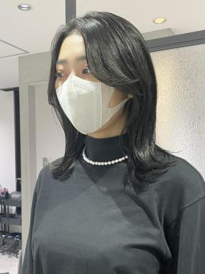 【 YOKE 】顔周りレイヤー横顔美人サイドバング韓国ヘア