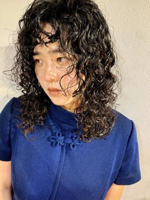 ハードパーマ　くるくるパーマ　ウルフカット　ボブパーマ
