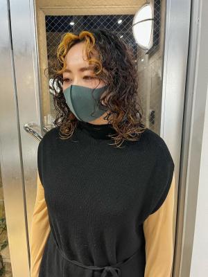 ハードパーマ　くるくるパーマ　ウルフカット　ボブパーマ