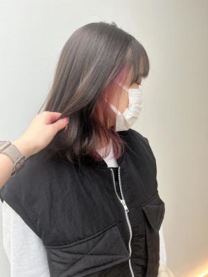 美髪/大人かわいい/こなれミディ/サンドベージュ