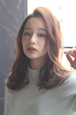 ゆる巻きセミロング