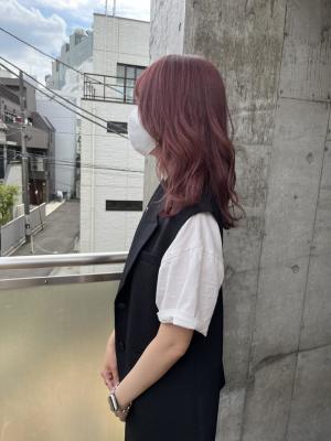 ピンクベージュ　ラベンダーピンク　ラベンダーカラー