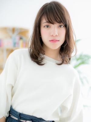 ショコラベージュでストカールロングボブ