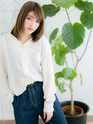 ハイトーンカラーでナチュラルミディ