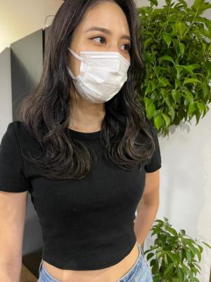 ホワイトグレージュ コンマヘア くすみブルー ダークアッシュ