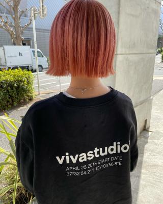 タッセルボブ×チェリーカラー