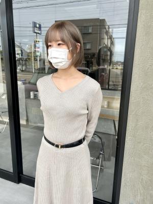 グレージュ×ボブ グレージュ×ボブのイメージ画像