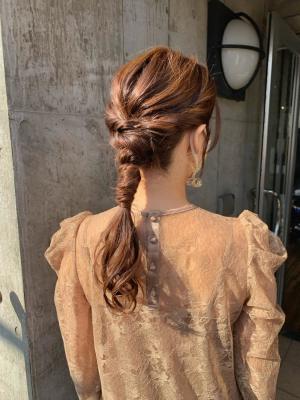 ヘアセット　アップスタイル　ヘアアレンジ