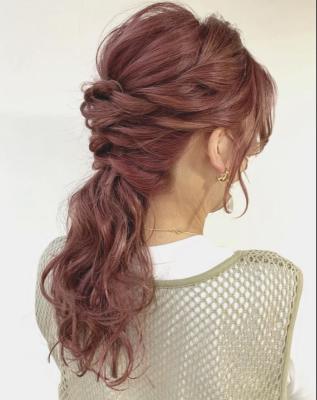 ヘアセット　アップスタイル　ヘアアレンジ