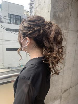 ヘアセット　アップスタイル　ヘアアレンジ