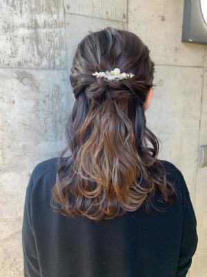 ヘアセット　アップスタイル　ヘアアレンジ