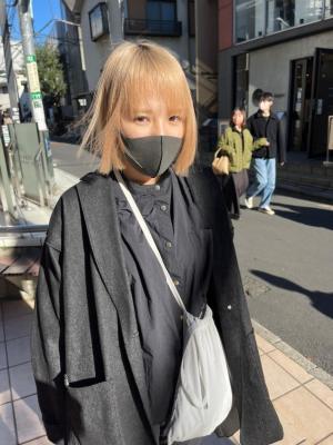 ホワイトグレージュ コンマヘア くすみブルー ダークアッシュ