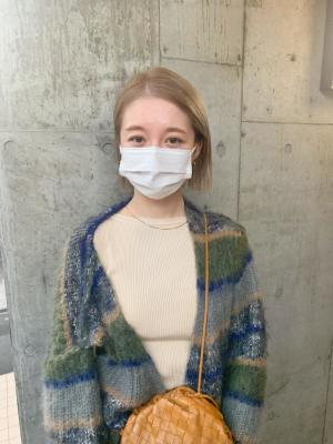 ミルクティーベージュ　グレージュ　ハイトーン