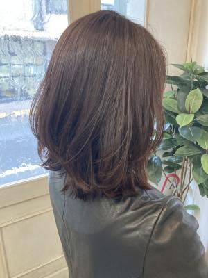 大人可愛いくびれ外ハネウルフミディ30代40代梅ヶ丘美容室 大人可愛いくびれ外ハネウルフミディ30代40代梅ヶ丘美容室のイメージ画像