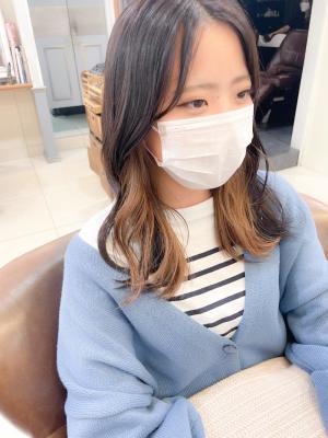 フォギーベージュ コントラストインナーカラー【横浜】w