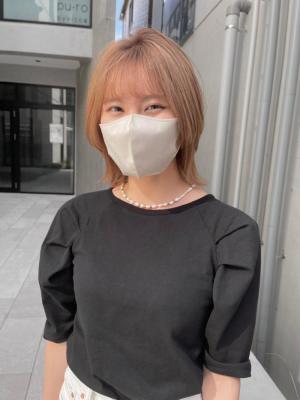 ホワイトグレージュ コンマヘアくすみブルー ダークアッシュ	