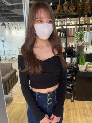 ホワイトグレージュ コンマヘアくすみブルー ダークアッシュ	