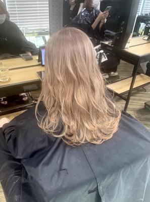 ホワイトグレージュ コンマヘアくすみブルー ダークアッシュ	