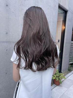 ホワイトグレージュ コンマヘアくすみブルー ダークアッシュ	
