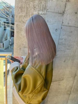 ホワイトグレージュ　ボブルフ　くすみブルー