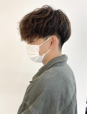 癖毛無造作マッシュ