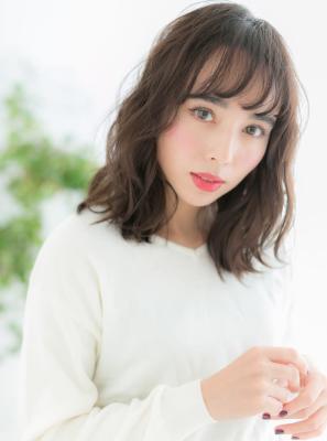 【浅草美容院HANARE】フェザーバング×なみなみウェーブf 【浅草美容院HANARE】フェザーバング×なみなみウェーブf