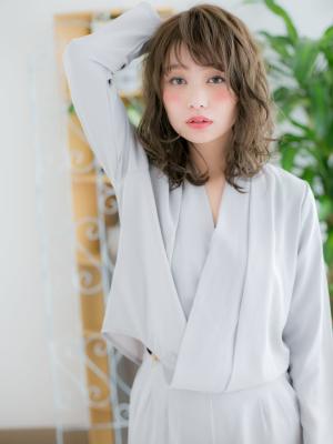 【浅草美容院HANARE】ミルクティーアッシュ鎖骨ミディアム 【浅草美容院HANARE】ミルクティーアッシュ鎖骨ミディアム
