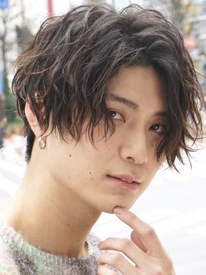 メンズヘア整形スパイラルパーマ波巻きツイストメンズパーマ髪型