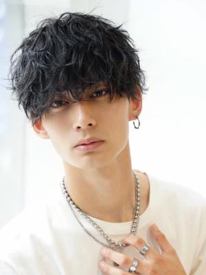 メンズヘア整形スパイラルパーマ波巻きツイストメンズパーマ髪型