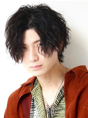 メンズヘア整形スパイラルパーマ波巻きツイストメンズパーマ髪型