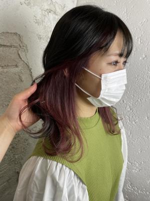 インナーカラー/赤ピンク/￥8800