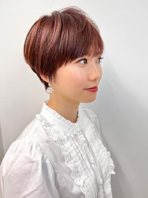 【長谷川】チェリーブラウンマッシュショート