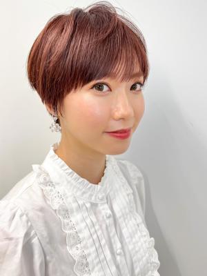 【長谷川】チェリーブラウンマッシュショート