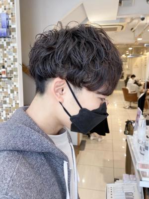 横浜☆マッシュ　ニュアンスパーマ　ツーブロック