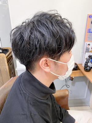 横浜☆癖毛風 マッシュ ニュアンスパーマ 刈り上げ