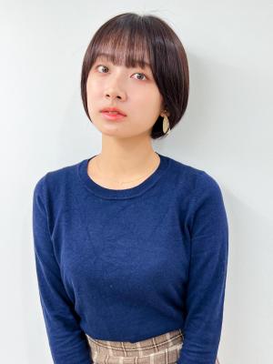 【長谷川】ダークアッシュショートボブ