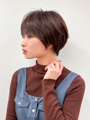 【長谷川】ココアベージュ美人ショート