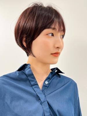 【長谷川】シースルーバングショートボブ