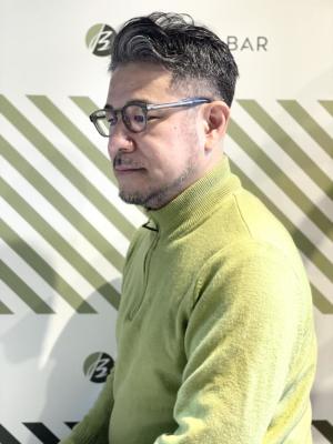 大人のサイドパートスタイル【BARBER-BAR】