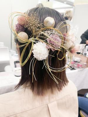 卒業式*切りっぱなしボブ水引アレンジ【横浜】w 卒業式*切りっぱなしボブ水引アレンジ【横浜】wのイメージ画像