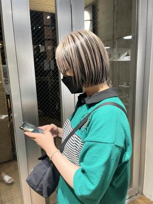 ボブ　切りっぱなしボブ　ミニボブ