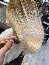 ハイダメージ毛の髪質改善美髪ストレート/ホワイトブリーチ