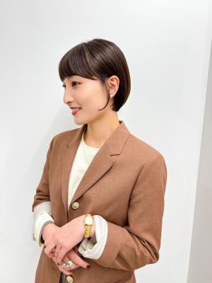 【長谷川】耳かけショートボブが可愛い