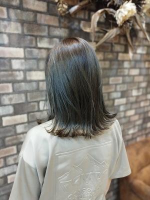 あざと可愛い透明感艶髪カラー/ミントアッシュ