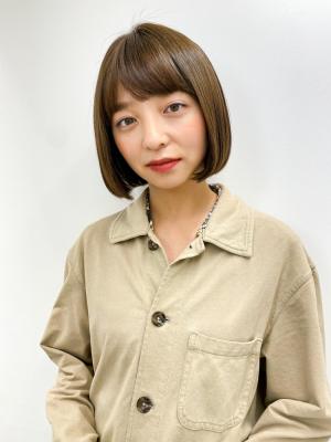 【長谷川】お洒落なフラットボブ