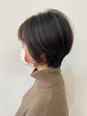 丸み大人ショート　ダークブラウン
