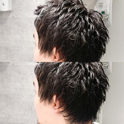 メンズヘア整形スパイラルパーマ波巻きツイストメンズパーマ髪型